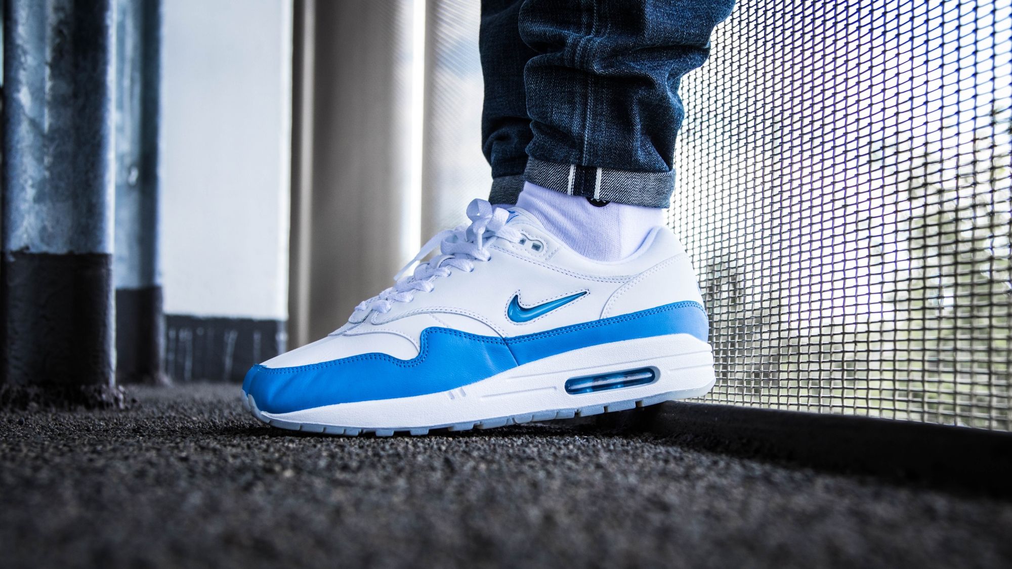 Air max cheap weiß blau